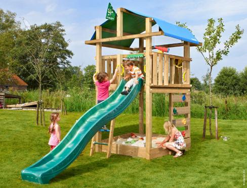 Jungle Fort | Wooden climbing frame with slide