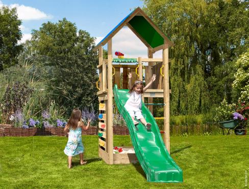 Jungle Lodge | Wooden climbing frame with slide