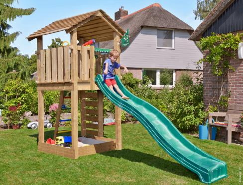 Jungle Cottage | Wooden climbing frame with slide
