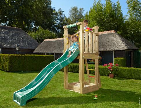 Jungle Tower | Wooden climbing frame with slide