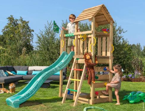 Jungle Safari | Wooden climbing frame with slide