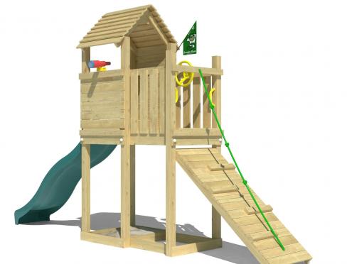 Jungle Pod | Wooden climbing frame with slide