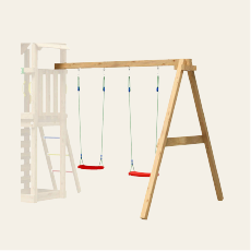 Climbing frame accessory extension with swings